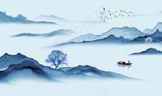 水墨山水画图片