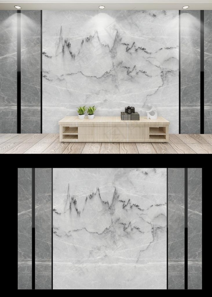 新中式手绘电视背景墙沙发背景墙图片