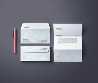 信封 信纸样机图片