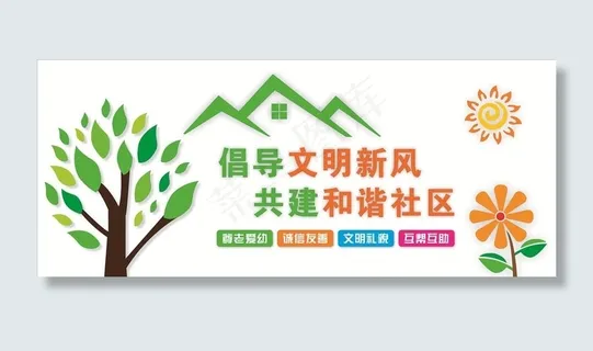 和谐社区文化墙图片
