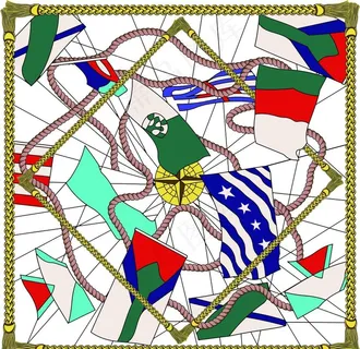 数码印花 方巾 链条 丝巾图片