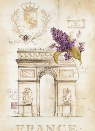 欧美建筑花卉 凯旋门 装饰画图片