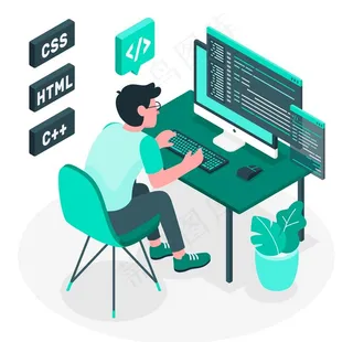 程序员矢量插画图片