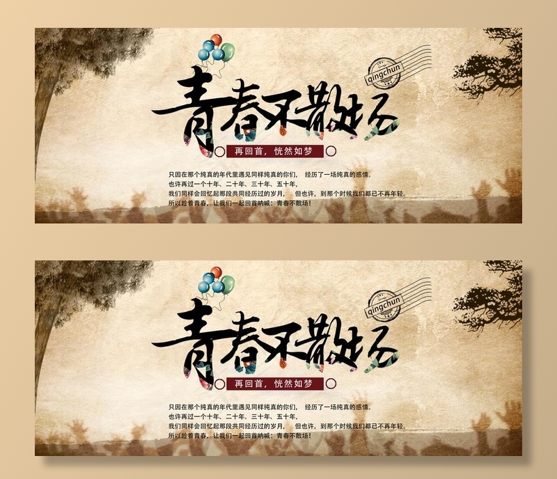 青春不散场展板图片