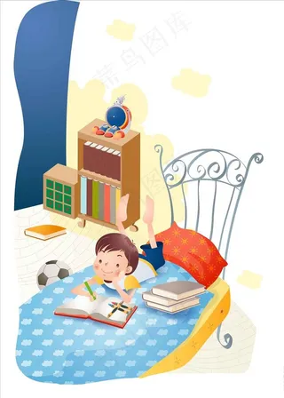 卡通手绘童年图片