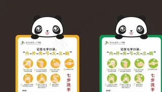 七步洗手法图片