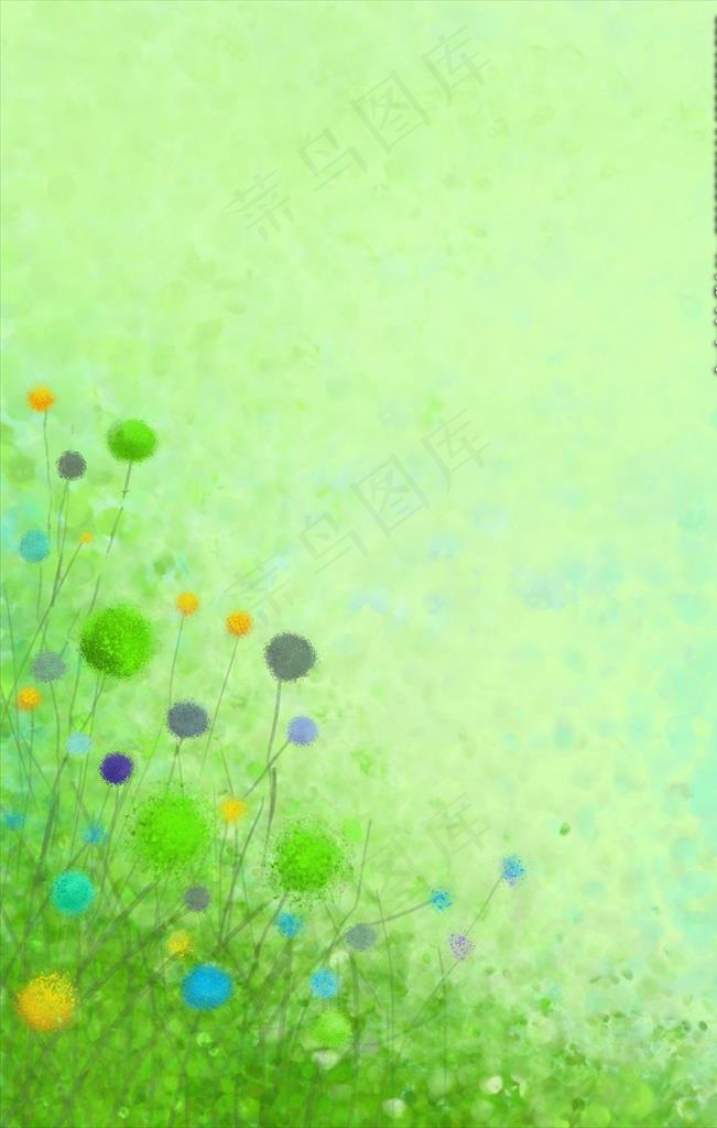 蒲公英背景插画信笺信纸图片