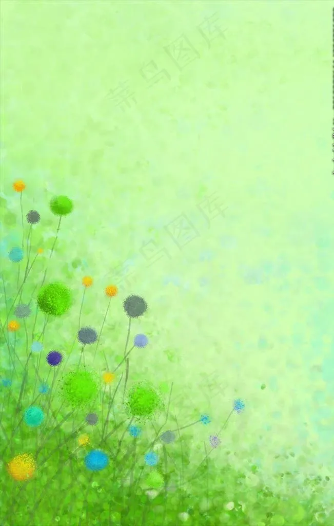 蒲公英背景插画信笺信纸图片(3545X5315(DPI:300))psd模版下载