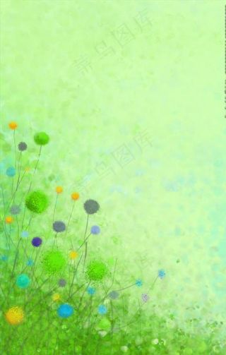 蒲公英背景插画信笺信纸图片