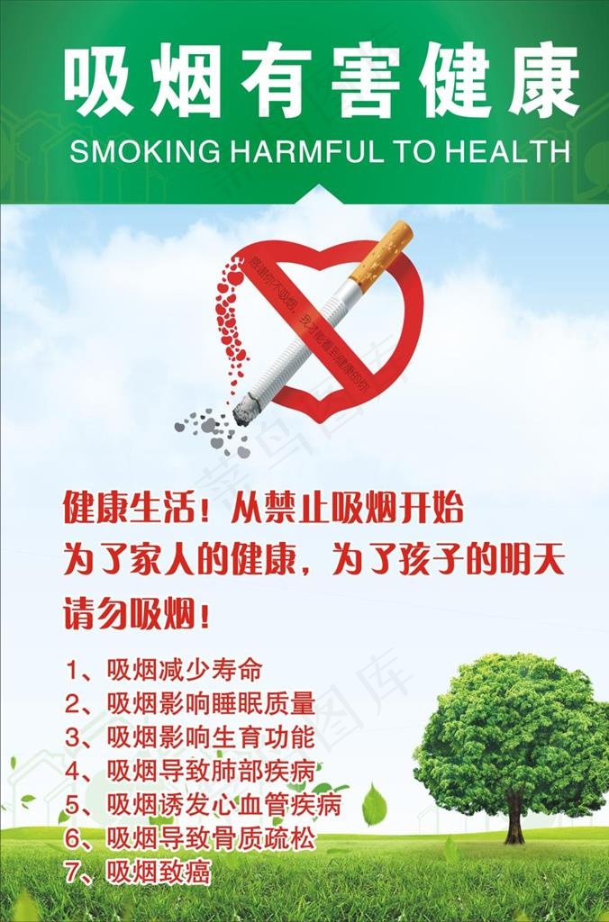 禁烟控烟海报宣传活动模板源文件图片