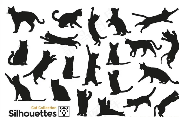 猫图片ai矢量模版下载