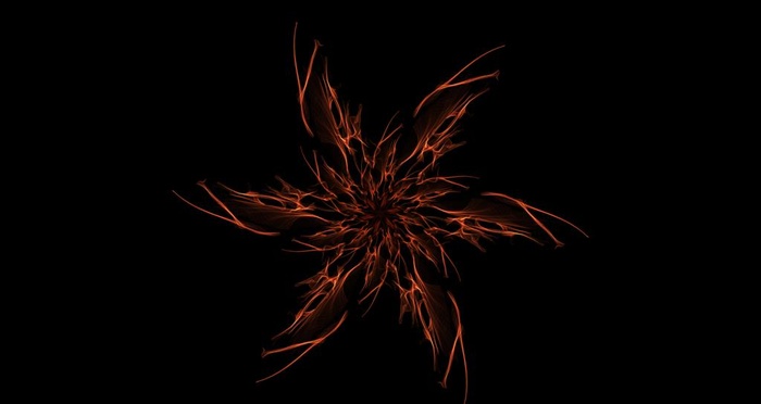 黑底炫彩光影壁纸图片