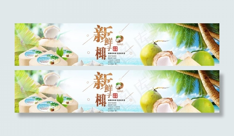 椰子图片(4724X1134(DPI:96))psd模版下载