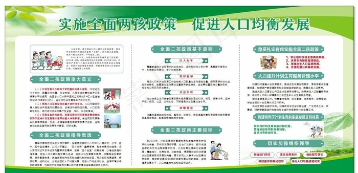 全面二孩政策实施图片cdr矢量模版下载