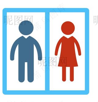 男女厕所UI标识标志图片