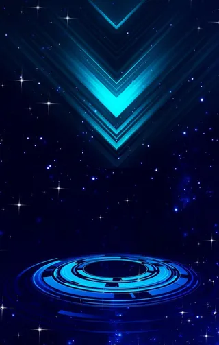未来科技企业箭头光环科幻背景图片
