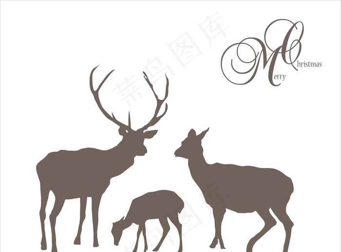 鹿矢量图图片