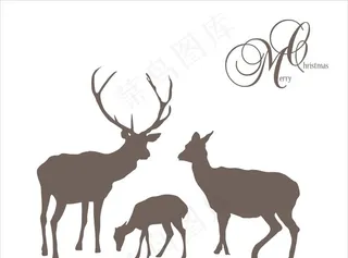 鹿矢量图图片