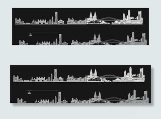高楼大厦线条图图片