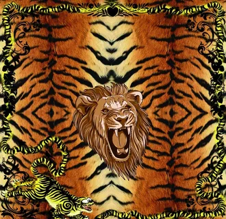 大牌 虎纹 方巾 清晰 虎头图片