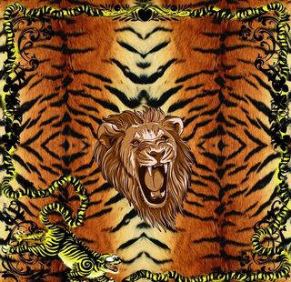 大牌 虎纹 方巾 清晰 虎头图片
