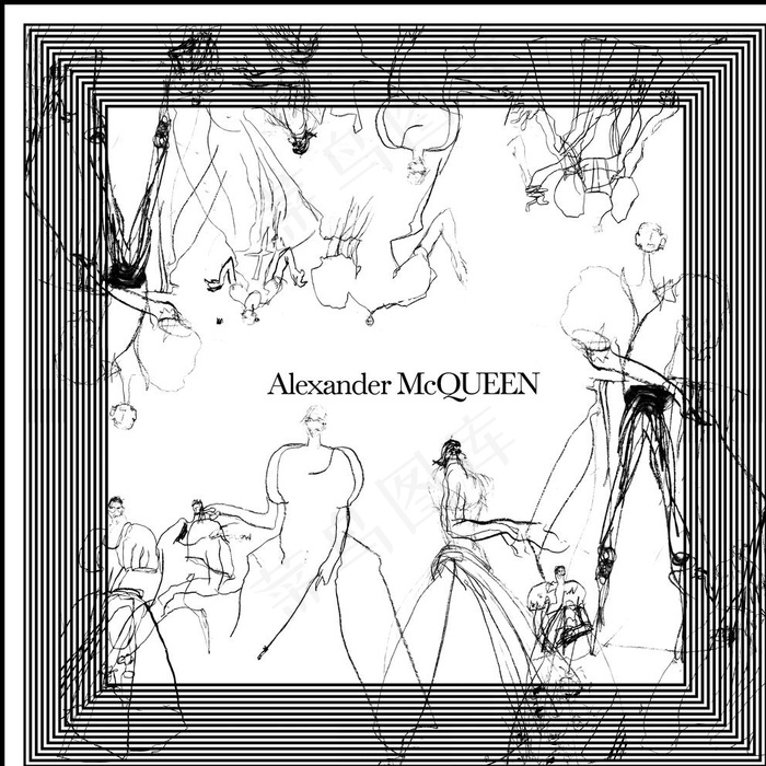 服装插画方巾图片