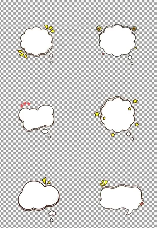 云朵星星气泡对话框图片