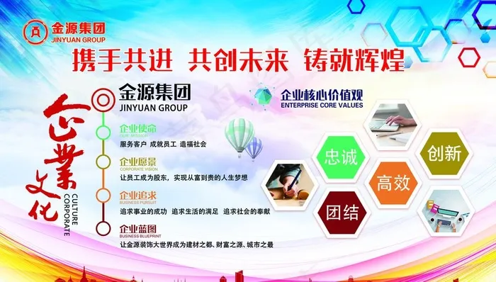 企业文化展板图片(8504X5102(DPI:72))psd模版下载