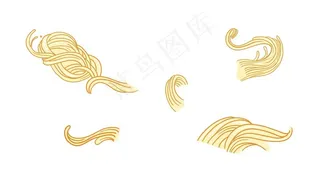 手绘面条  线条图片