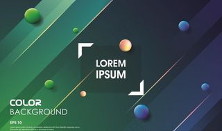 蓝绿色几何背景图片