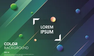 蓝绿色几何背景图片