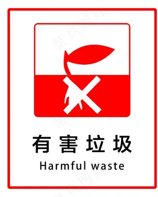 有害垃圾 垃圾标识 标识 环保图片