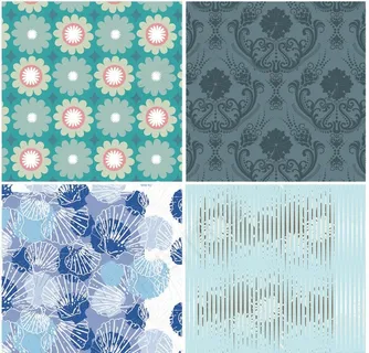 欧式花纹花瓣贝壳矢量背景图片