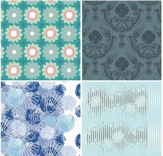 欧式花纹花瓣贝壳矢量背景图片