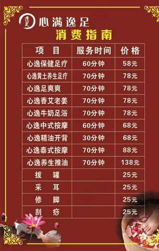 价目表图片