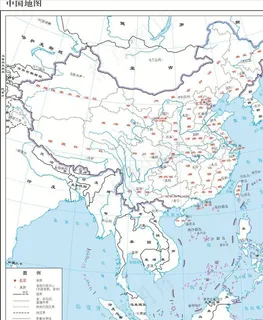 中国地图1:3000万图片