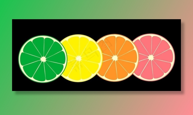 桔片矢量元素图片