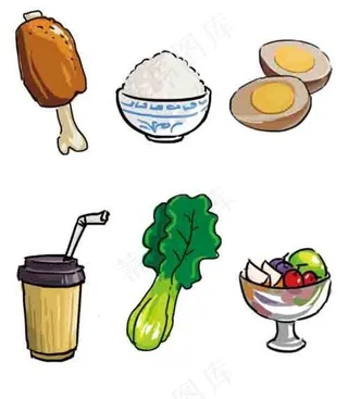 漫画食物饮料图片