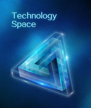 科幻背景矛盾空间三角图片