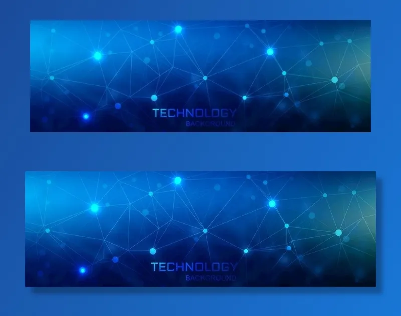 蓝色科技背景图片ai矢量模版下载