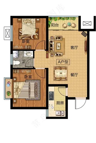 地产 户型 彩色图片