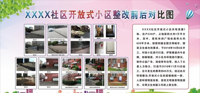 社区整改前后对比图图片cdr矢量模版下载