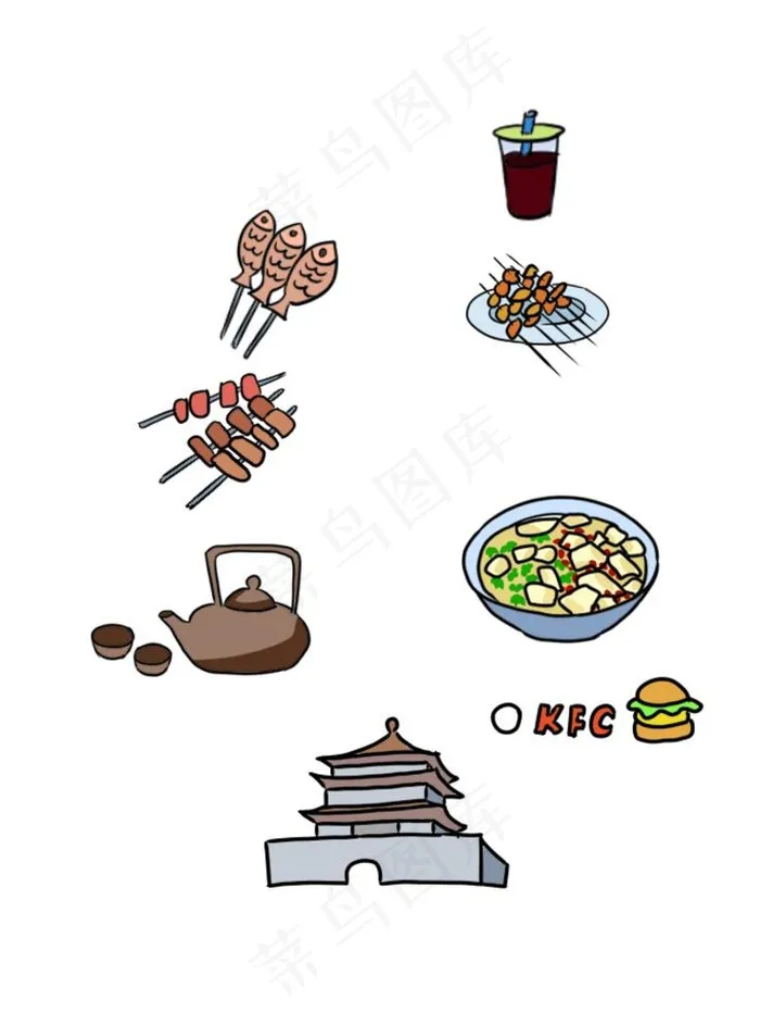 美食小图标图片psd模版下载