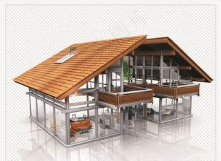 木屋结构素材PNG图片