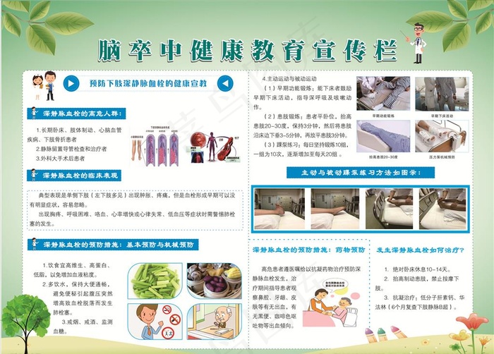 卒中健康教育展板图片(1200X900)cdr矢量模版下载