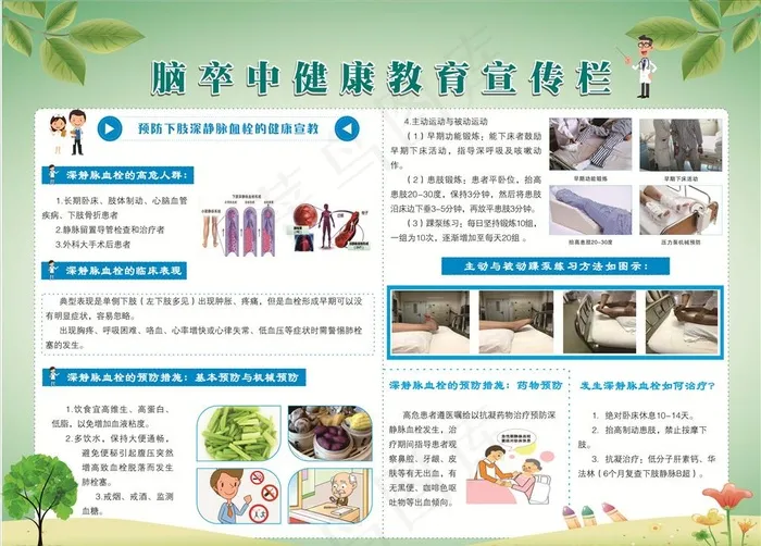卒中健康教育展板图片(1200X900)cdr矢量模版下载