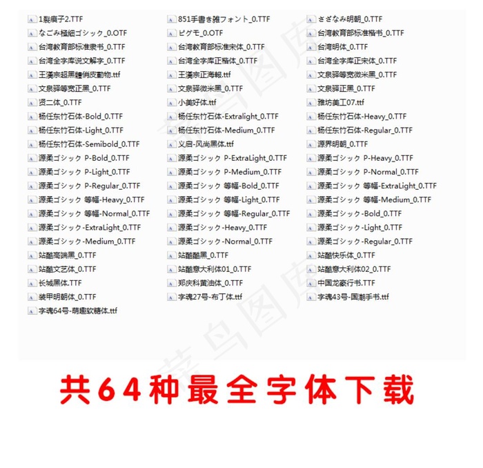 64种最全平面设计字体下载