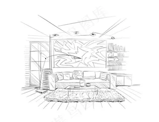 手绘室内设计图片