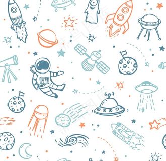 宇宙元素涂鸦图片