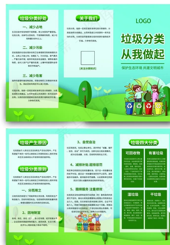 垃圾分类图片(5313X7560(DPI:300))psd模版下载